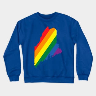 Maine state LGBT Pride Crewneck Sweatshirt